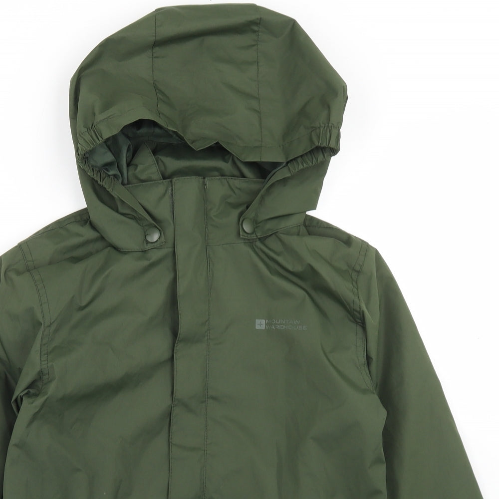 Mountain Warehouse Boys Green   Windbreaker Jacket Size 9-10 Years  Zip