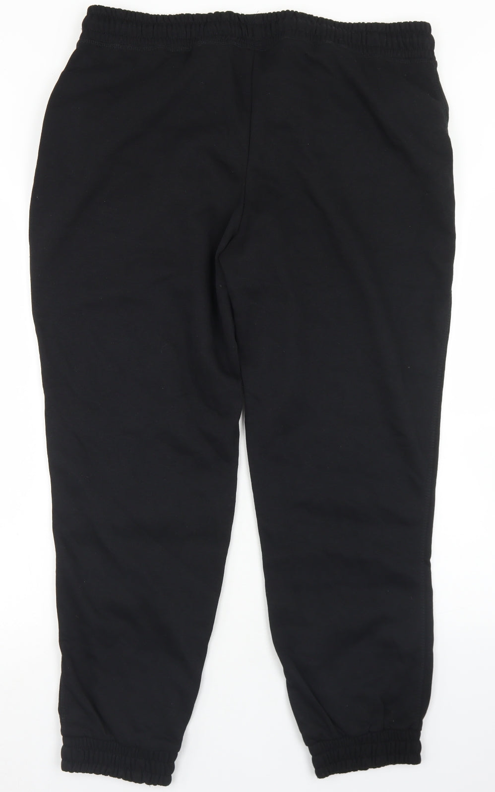 Primark Womens Black  Polyester Jogger Trousers Size 14 L27 in Regular Drawstring