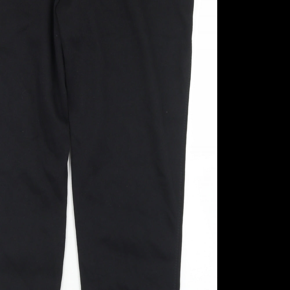 Primark Womens Black  Polyester Jogger Trousers Size 14 L27 in Regular Drawstring