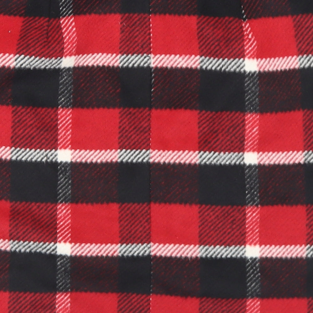 F&F Womens Red Plaid Polyester A-Line Skirt Size 8   Zip
