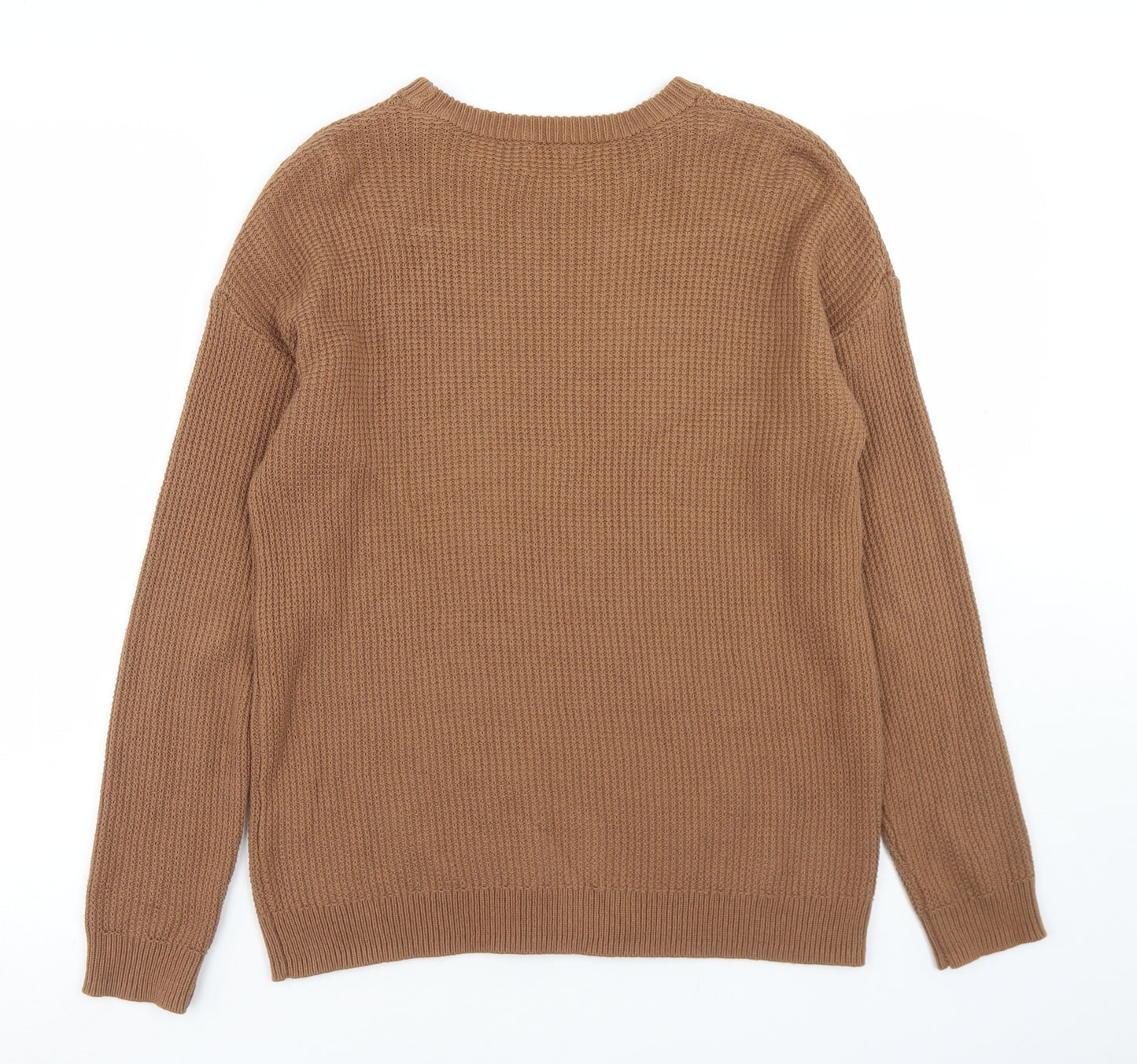 Cotton On Mens Brown Crew Neck  Cotton Pullover Jumper Size S