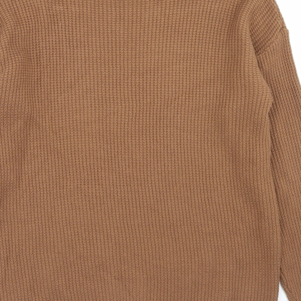 Cotton On Mens Brown Crew Neck  Cotton Pullover Jumper Size S