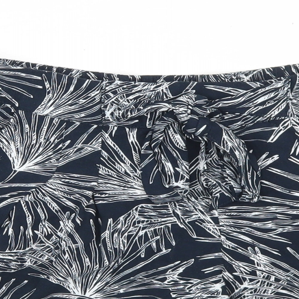 Anko Womens Blue Floral Viscose Paperbag Shorts Size 8 L3 in Regular