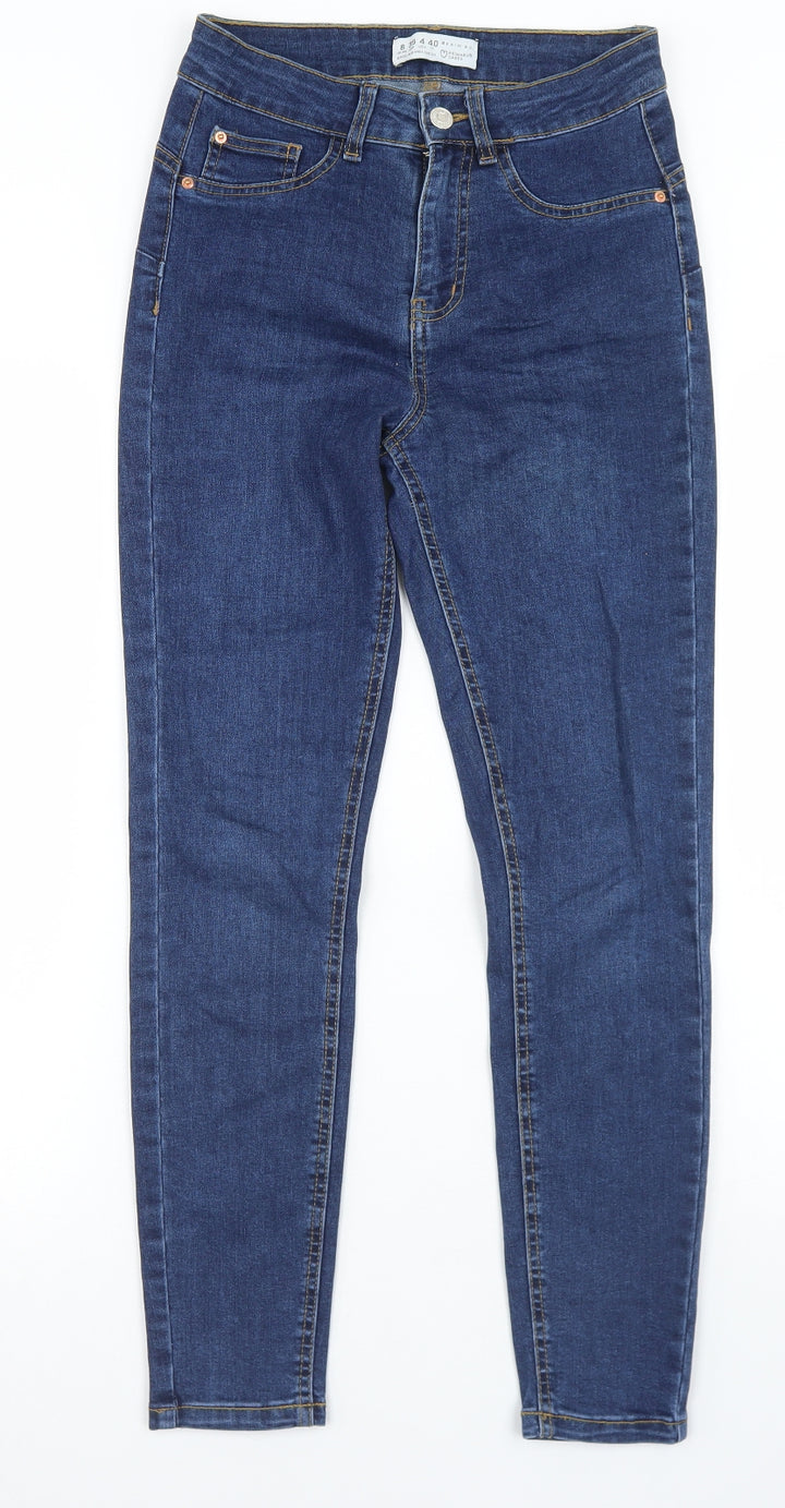 Denim Co Womens Blue Cotton Skinny Jeans Size 8 L26 in Regular Button