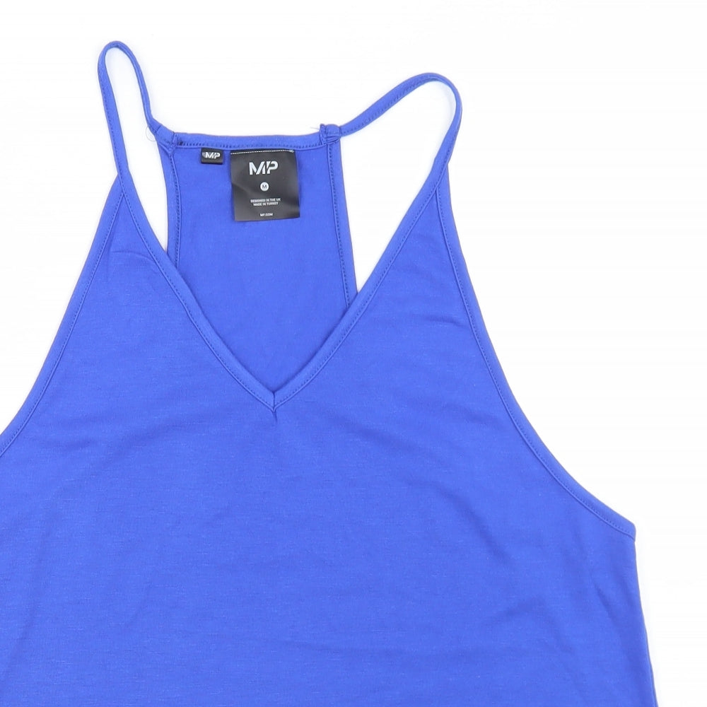 Myprotein Womens Blue  Polyester Basic Tank Size M Round Neck