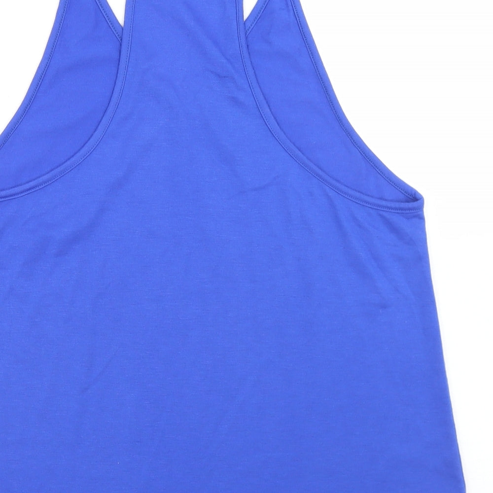 Myprotein Womens Blue  Polyester Basic Tank Size M Round Neck