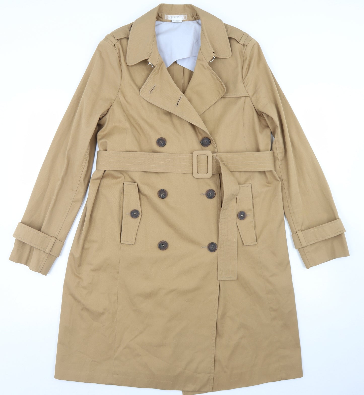 Cooperative Womens Beige   Overcoat Coat Size M  Button
