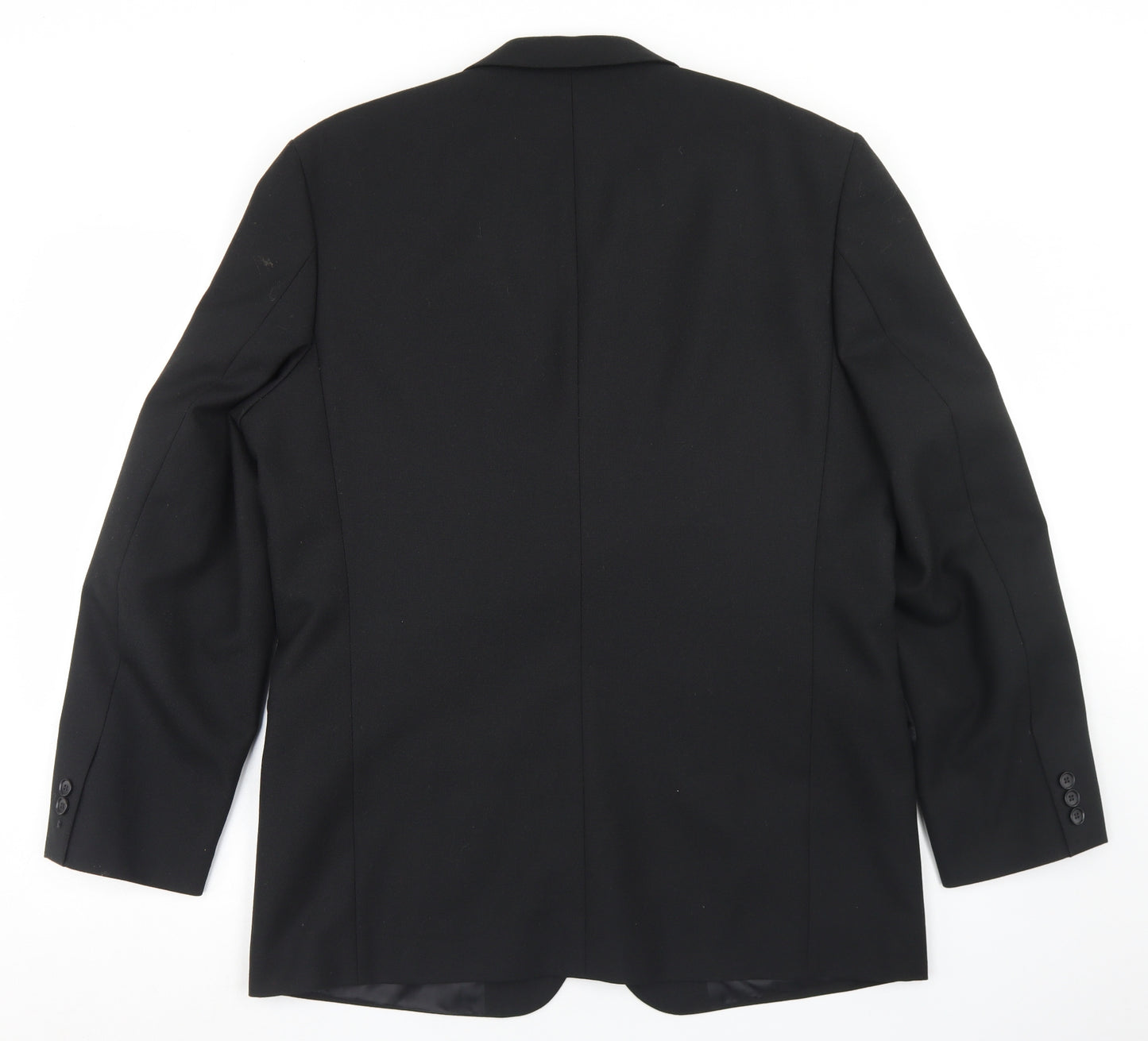 Park Avenue Mens Black  Polyester Jacket Blazer Size 42