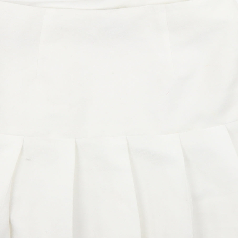 ASOS Womens White  Polyester Pleated Set Size 8   Zip