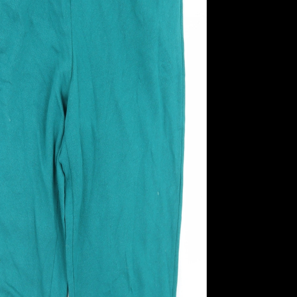 Studio Womens Blue  Cotton Jogger Trousers Size M L26 in Regular