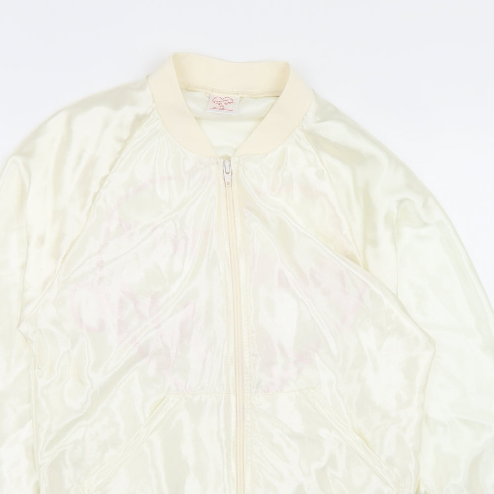 Phoenix Ti Amo Womens Ivory   Bomber Jacket Jacket Size XS  Zip