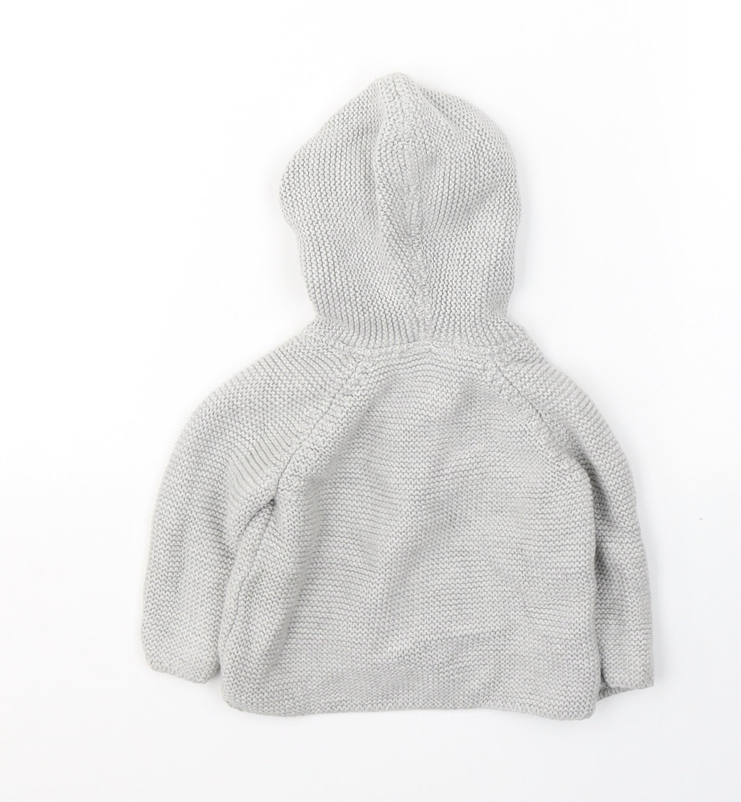 NEXT Baby Grey  Cotton Cardigan Jumper Size 3-6 Months  Button