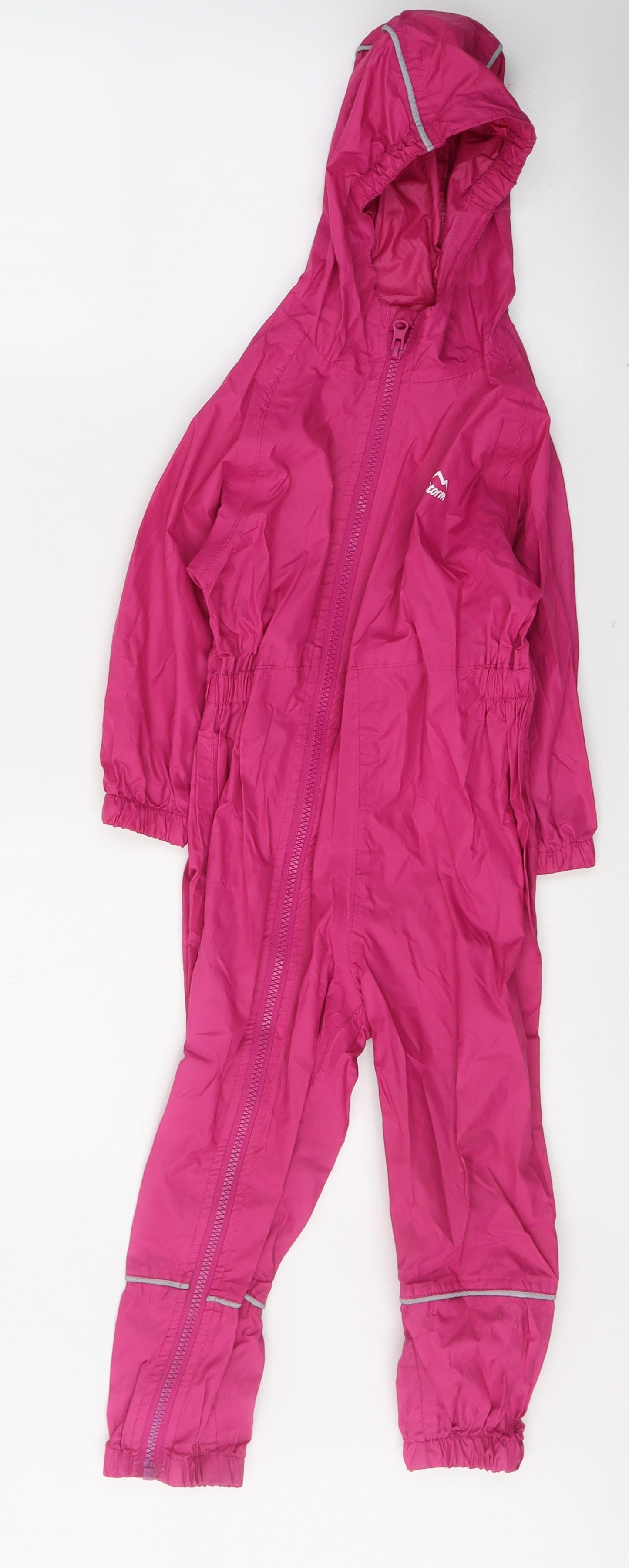Peter Storm Girls Pink   Rain Coat Snowsuit Size 2-3 Years  Zip