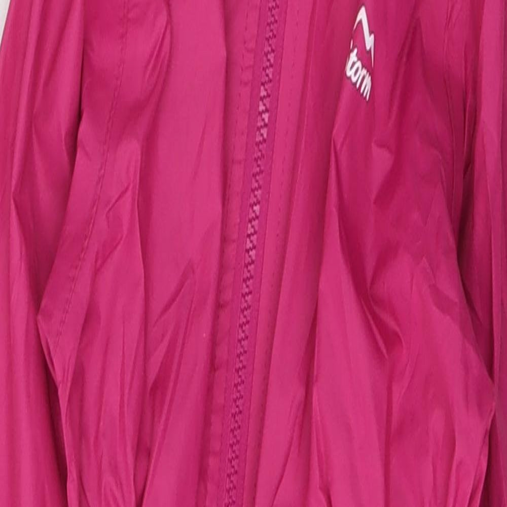 Peter Storm Girls Pink   Rain Coat Snowsuit Size 2-3 Years  Zip