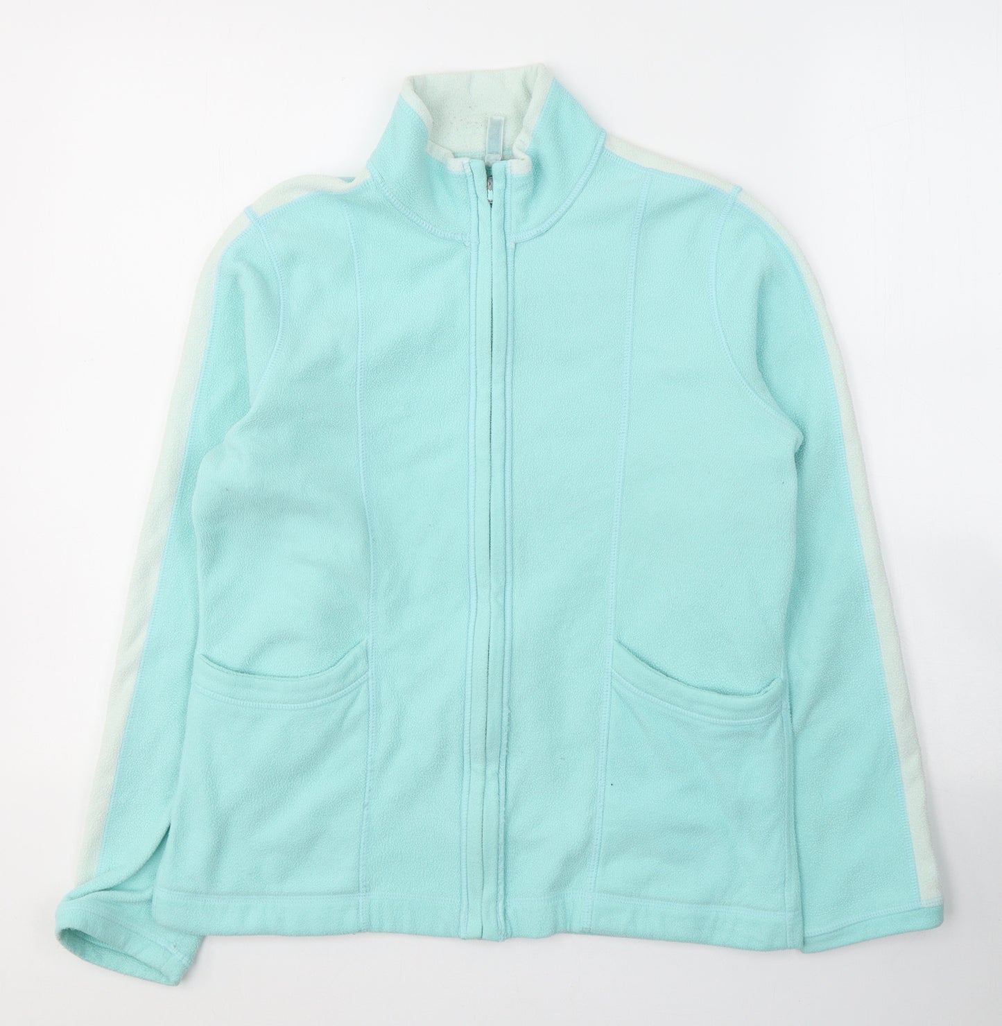 Marks and Spencer Womens Blue  Polyester Full Zip Sweatshirt Size 12  Zip