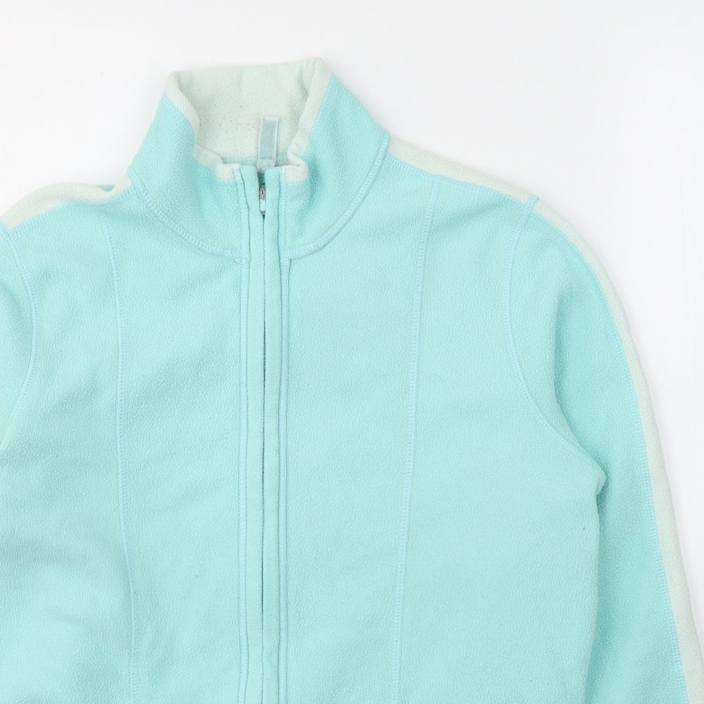 Marks and Spencer Womens Blue  Polyester Full Zip Sweatshirt Size 12  Zip