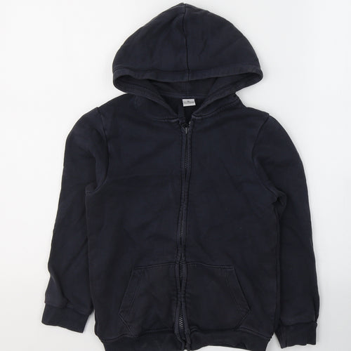 TU Girls Blue  Cotton Full Zip Hoodie Size 7 Years  Zip