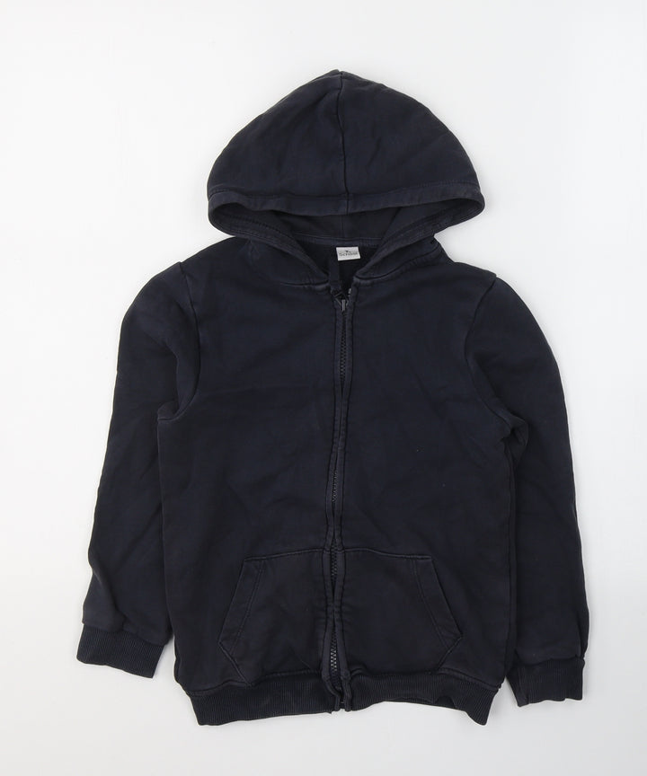 TU Girls Blue  Cotton Full Zip Hoodie Size 7 Years  Zip