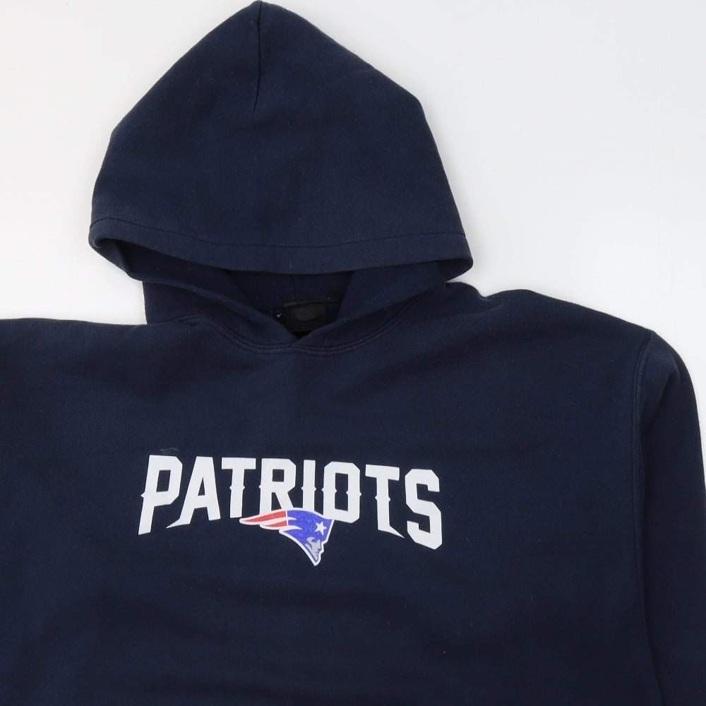 NFL Mens Blue  Cotton Pullover Hoodie Size XL   - PATRIOTS