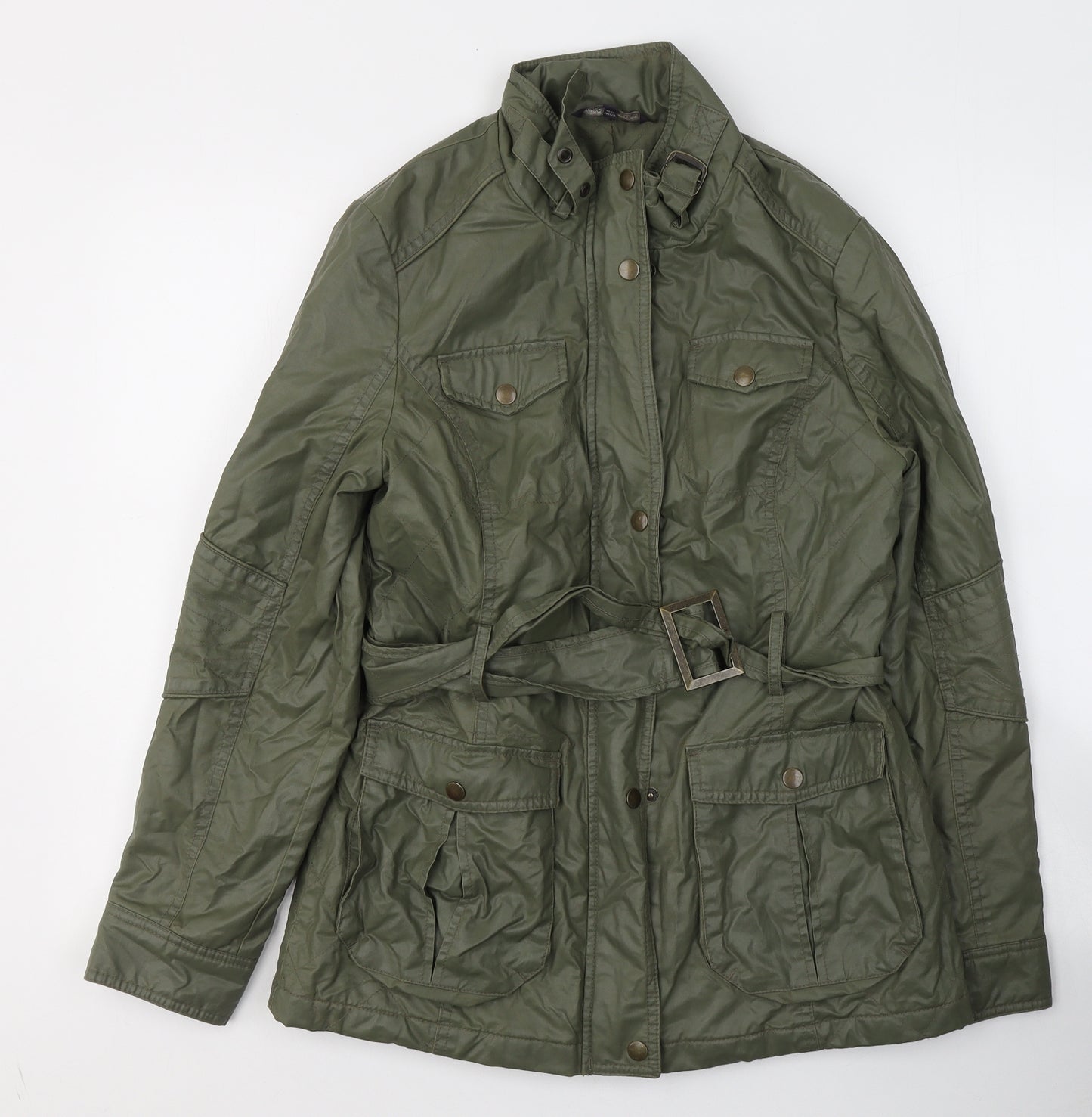 Marks and Spencer Womens Green   Jacket Coat Size 8  Zip