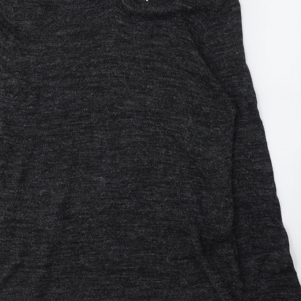 ESMARA Womens Grey  Cotton Jersey Blouse Size 12 Collared