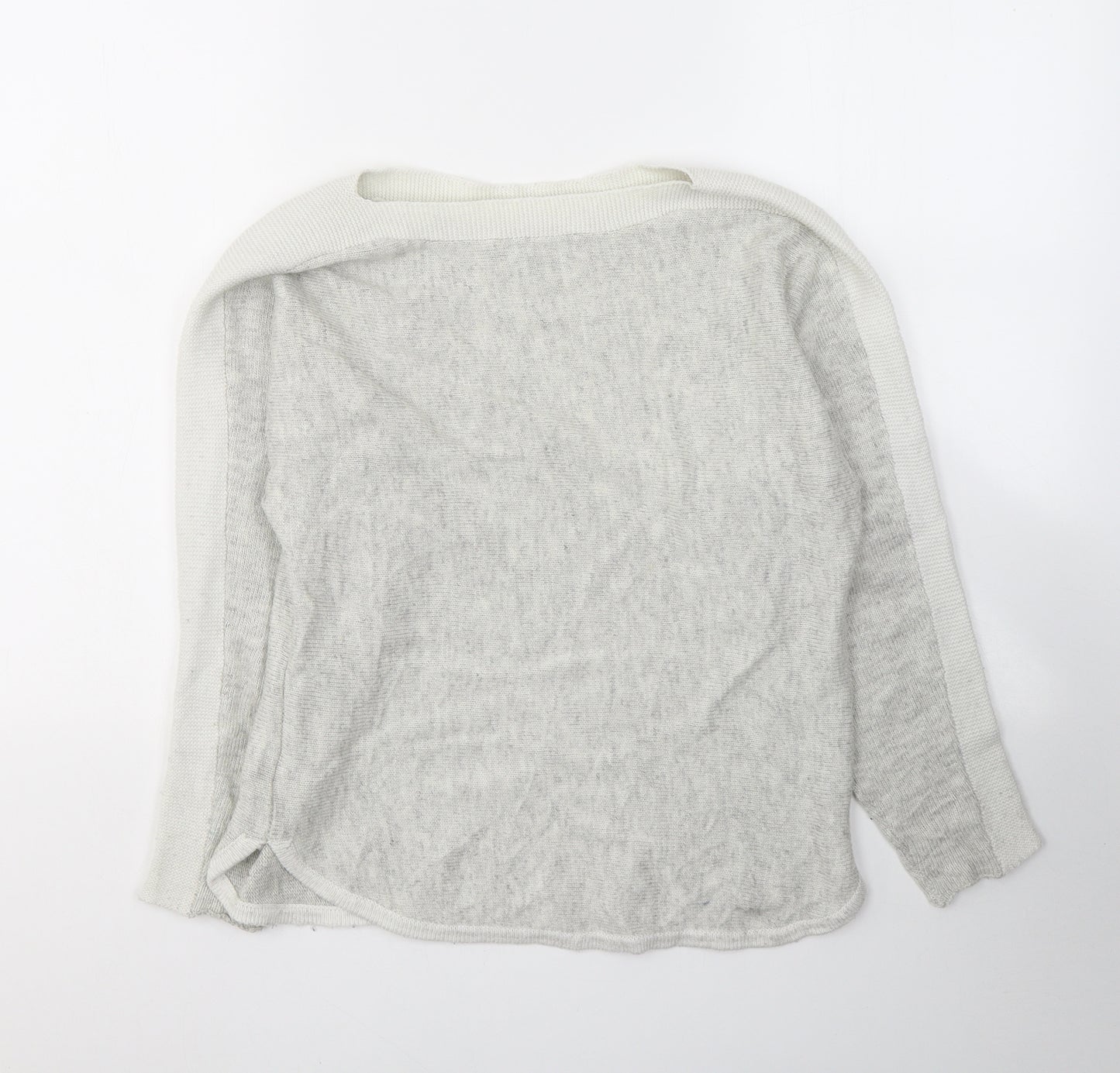 Oasis Womens Grey Round Neck  Viscose Pullover Jumper Size XS