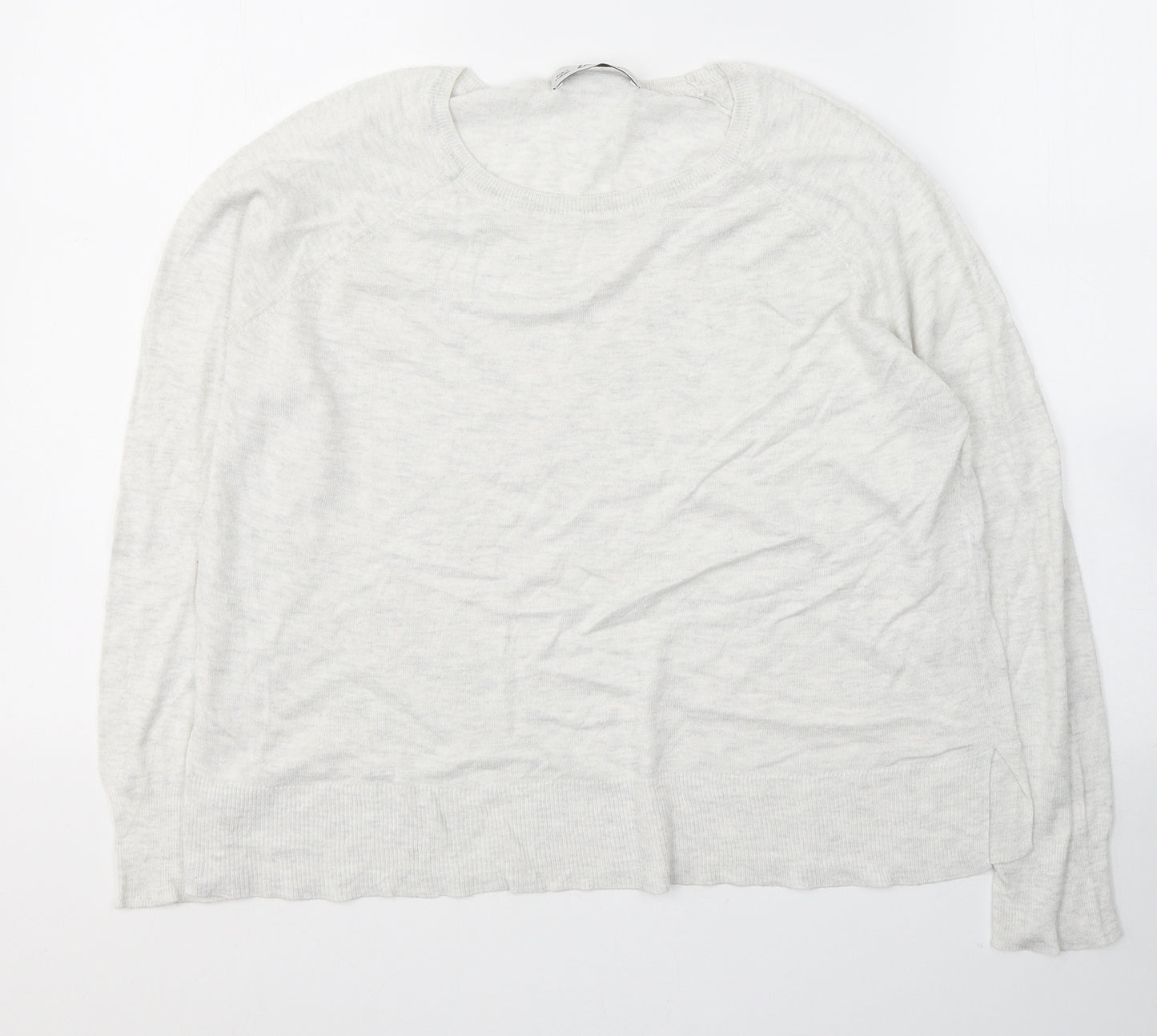 Zara Womens Grey  Viscose Jersey T-Shirt Size S Round Neck