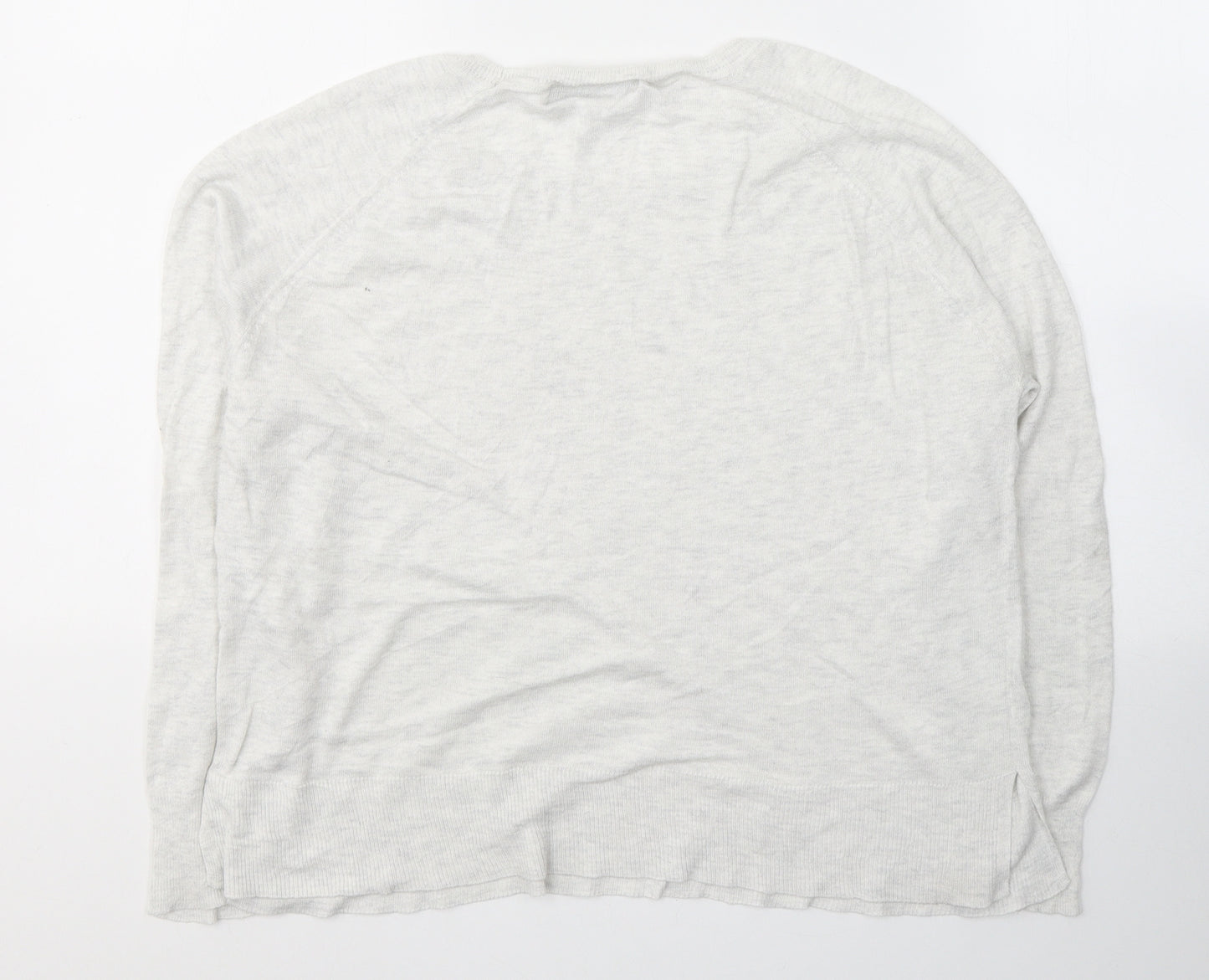 Zara Womens Grey  Viscose Jersey T-Shirt Size S Round Neck