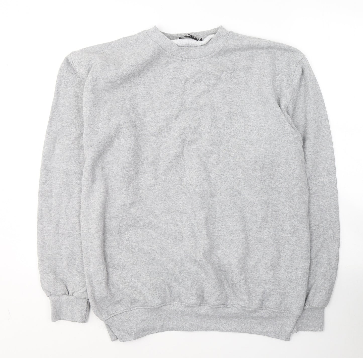 PRETTYLITTLETHING Womens Grey  Polyester Pullover Sweatshirt Size M  Pullover