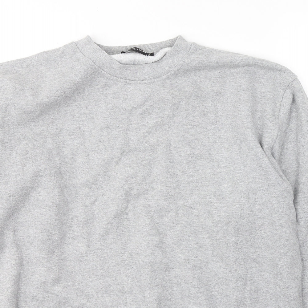 PRETTYLITTLETHING Womens Grey  Polyester Pullover Sweatshirt Size M  Pullover