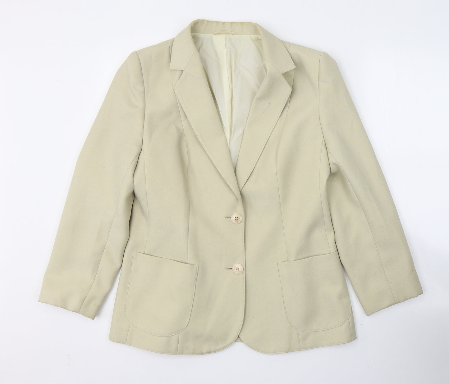 Marks and Spencer Womens Beige   Jacket Blazer Size 14  Button