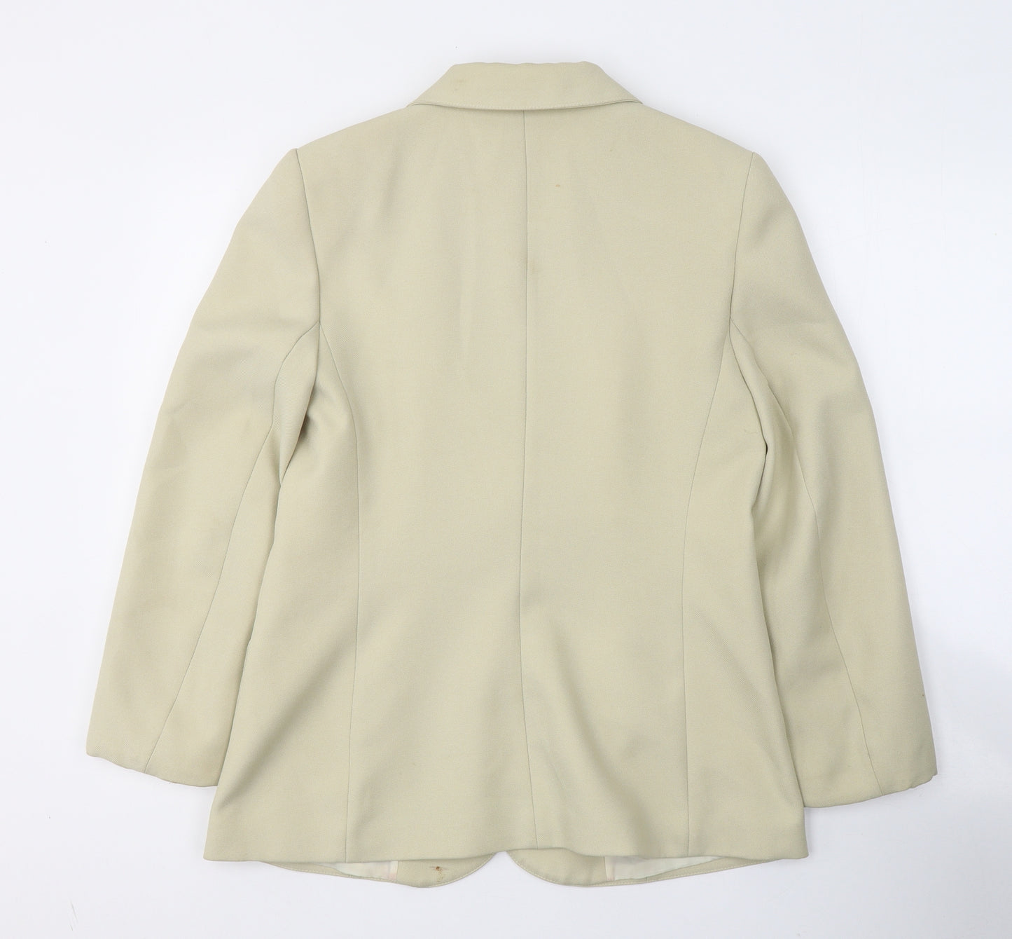 Marks and Spencer Womens Beige   Jacket Blazer Size 14  Button