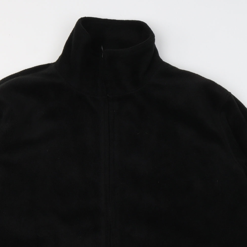 JBC Collection Mens Black  Polyester Full Zip Sweatshirt Size S