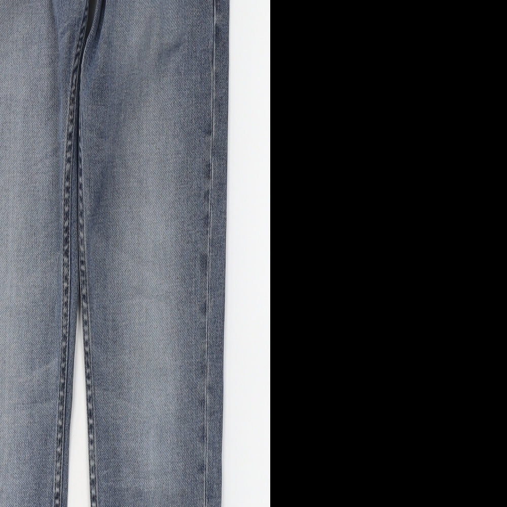 NEXT Mens Blue  Cotton Skinny Jeans Size 28 in L31 in Regular Button