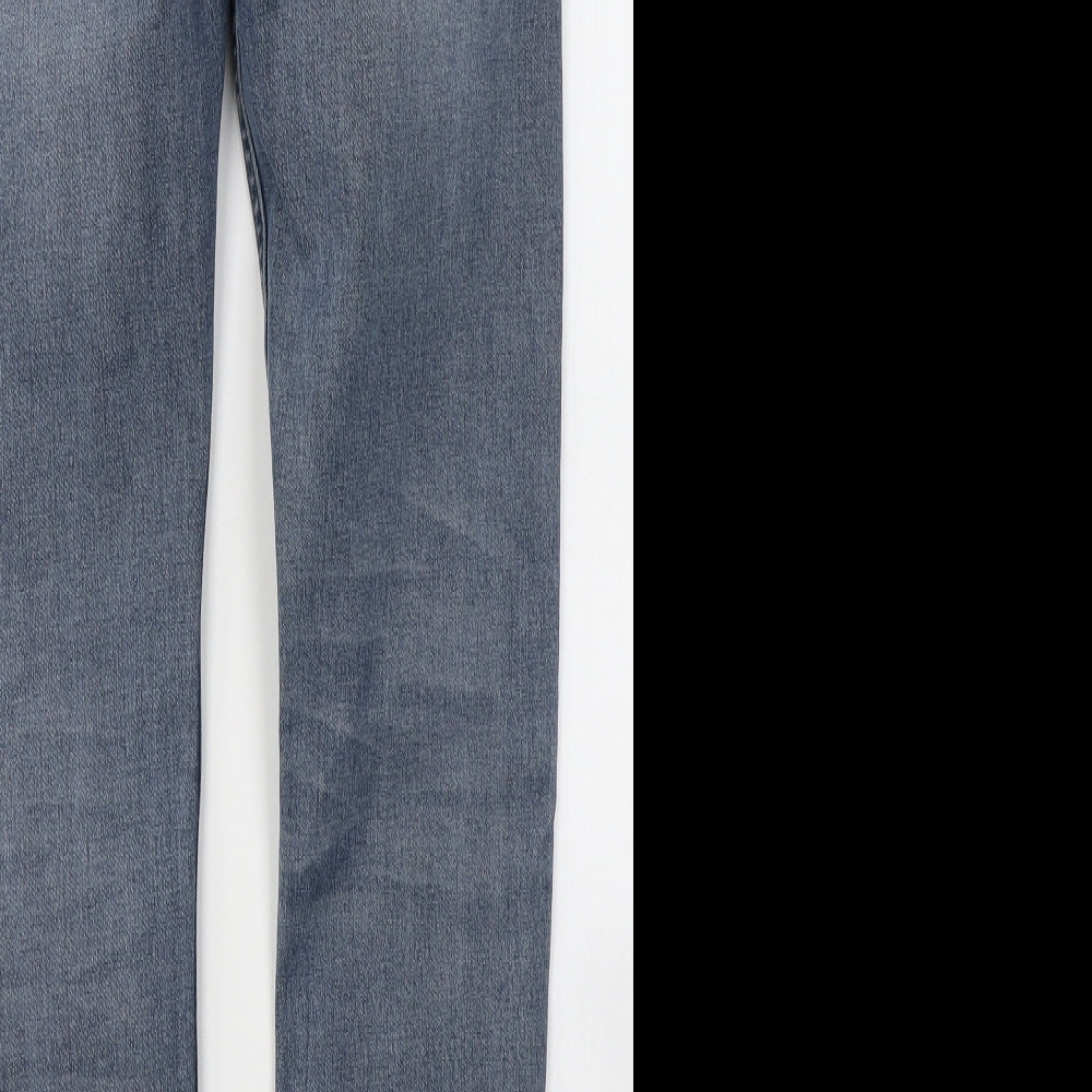 NEXT Mens Blue  Cotton Skinny Jeans Size 28 in L31 in Regular Button