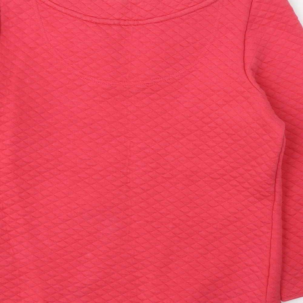 Jules Womens Pink  Cotton Pullover Sweatshirt Size 14  Pullover