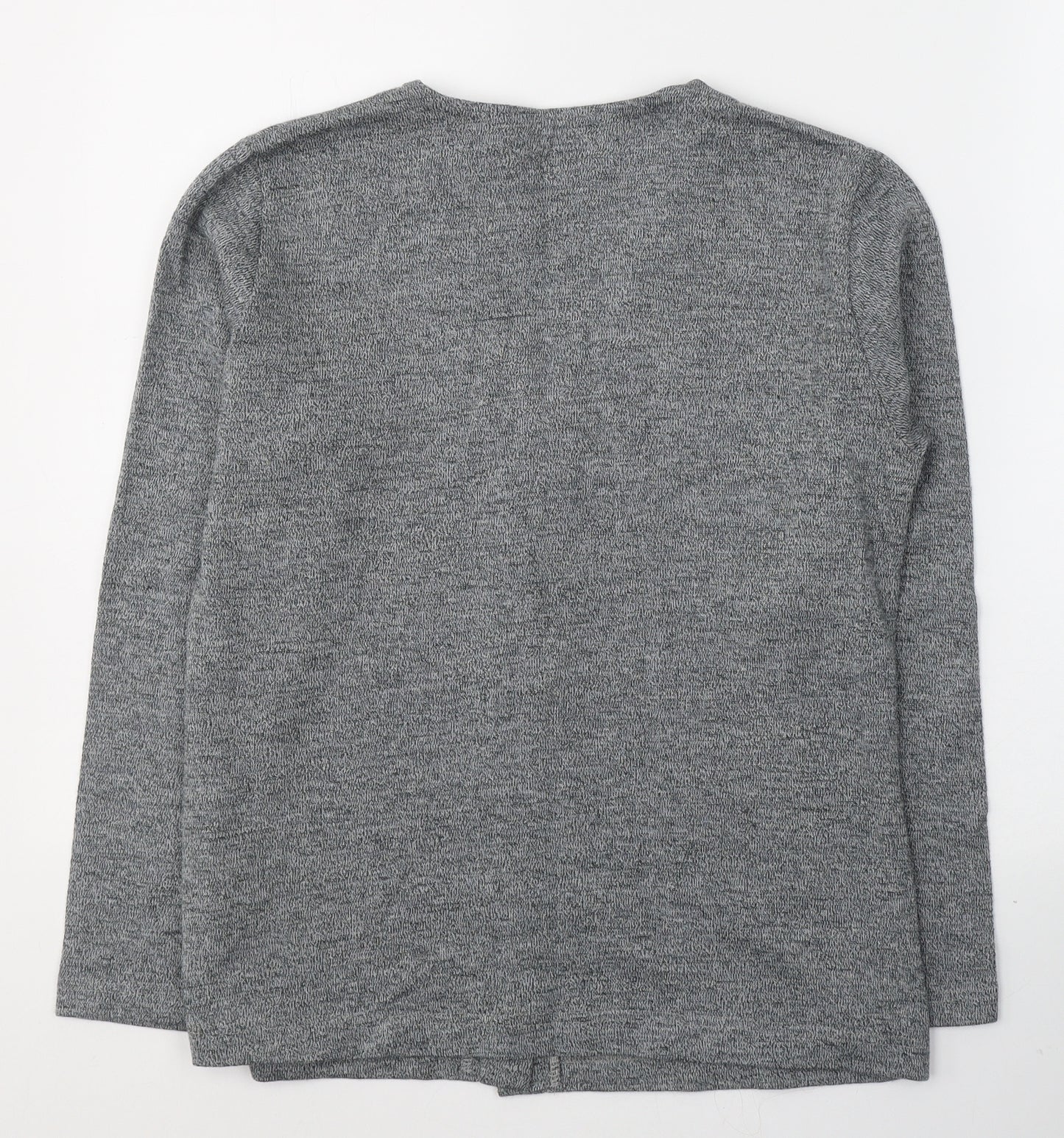 Canada Womens Grey  Wool Jersey Button-Up Size 18 V-Neck