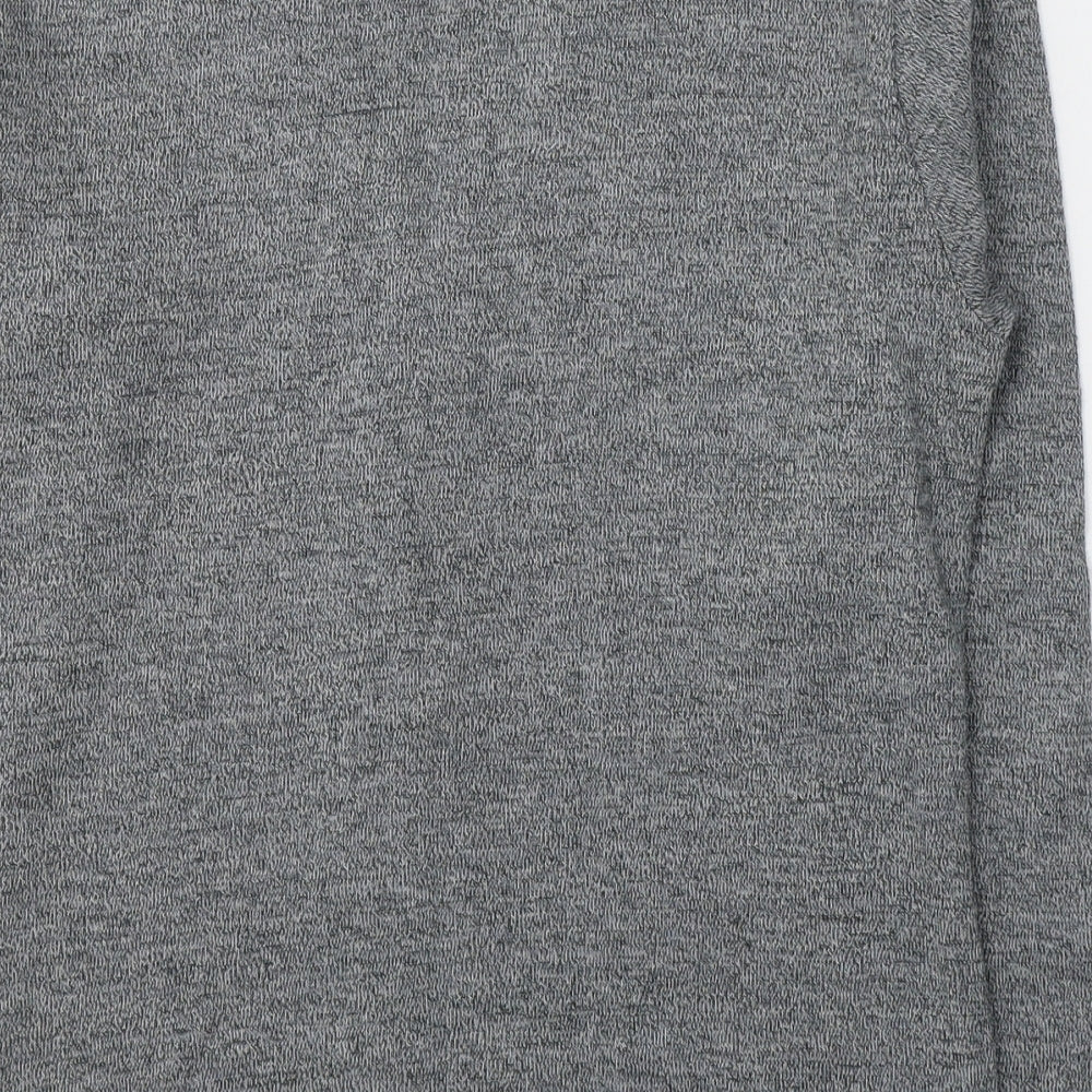 Canada Womens Grey  Wool Jersey Button-Up Size 18 V-Neck