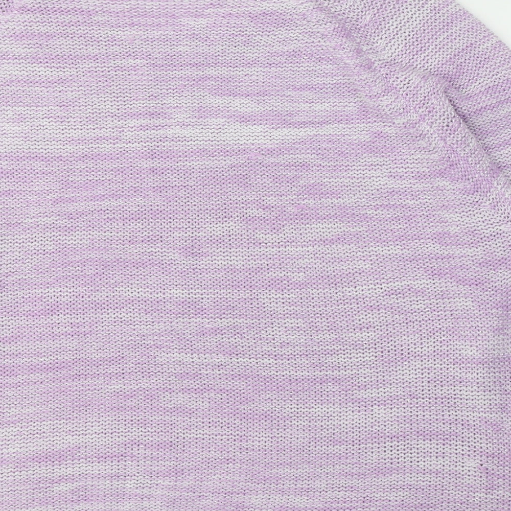 Bonmarché Womens Pink Round Neck  Acrylic Pullover Jumper Size XL