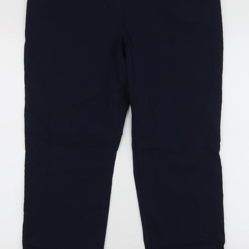 Dunnes Stores Womens Blue  Viscose Dress Pants Trousers Size XL L28 in Regular