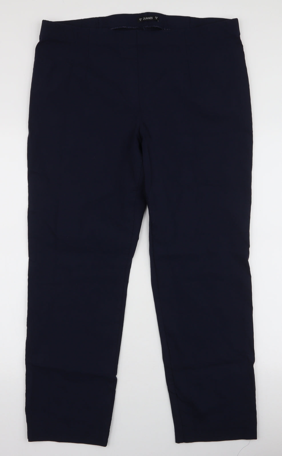 Dunnes Stores Womens Blue  Viscose Dress Pants Trousers Size XL L28 in Regular