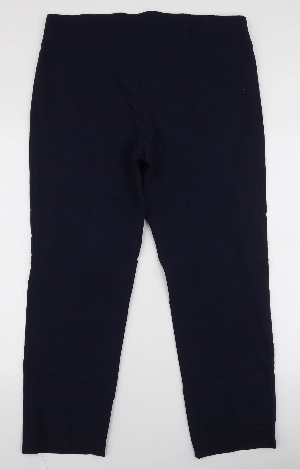 Dunnes Stores Womens Blue  Viscose Dress Pants Trousers Size XL L28 in Regular