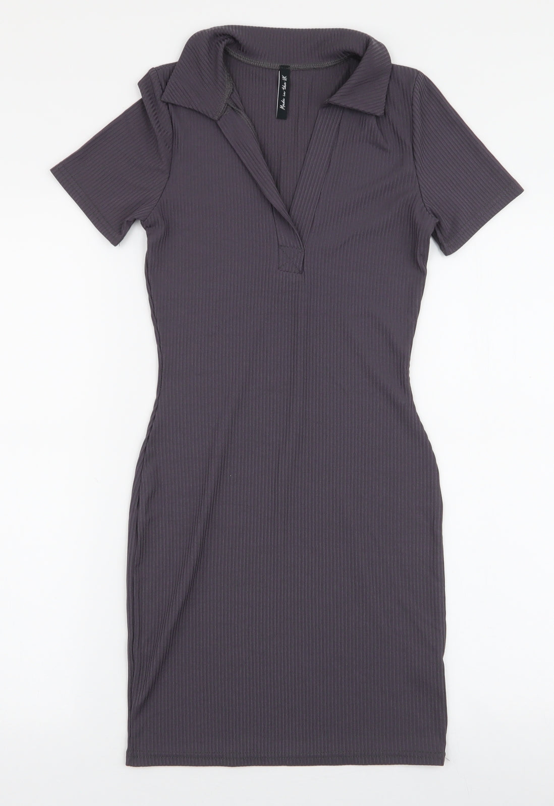 As You Womens Grey  Polyester Bodycon  Size 6  V-Neck Pullover