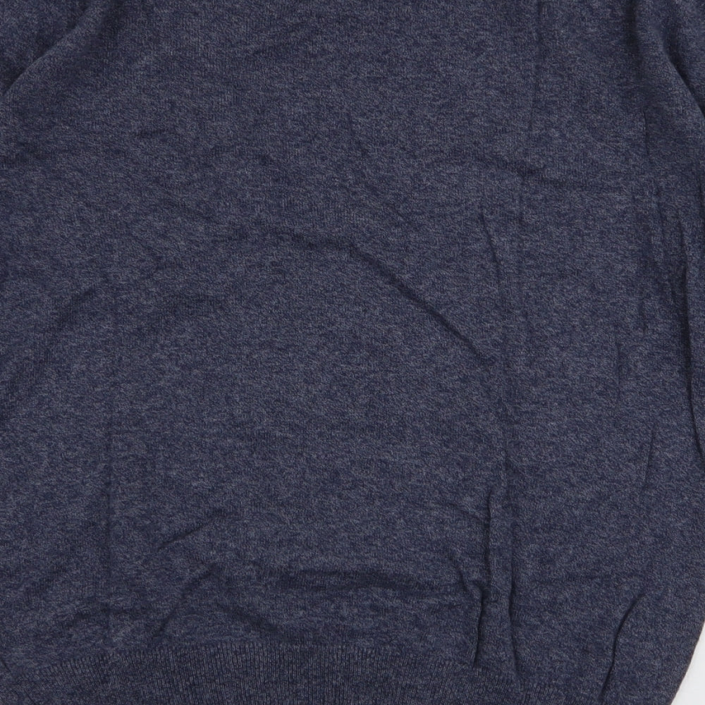 Superdry Mens Blue Round Neck  Cotton Pullover Jumper Size M