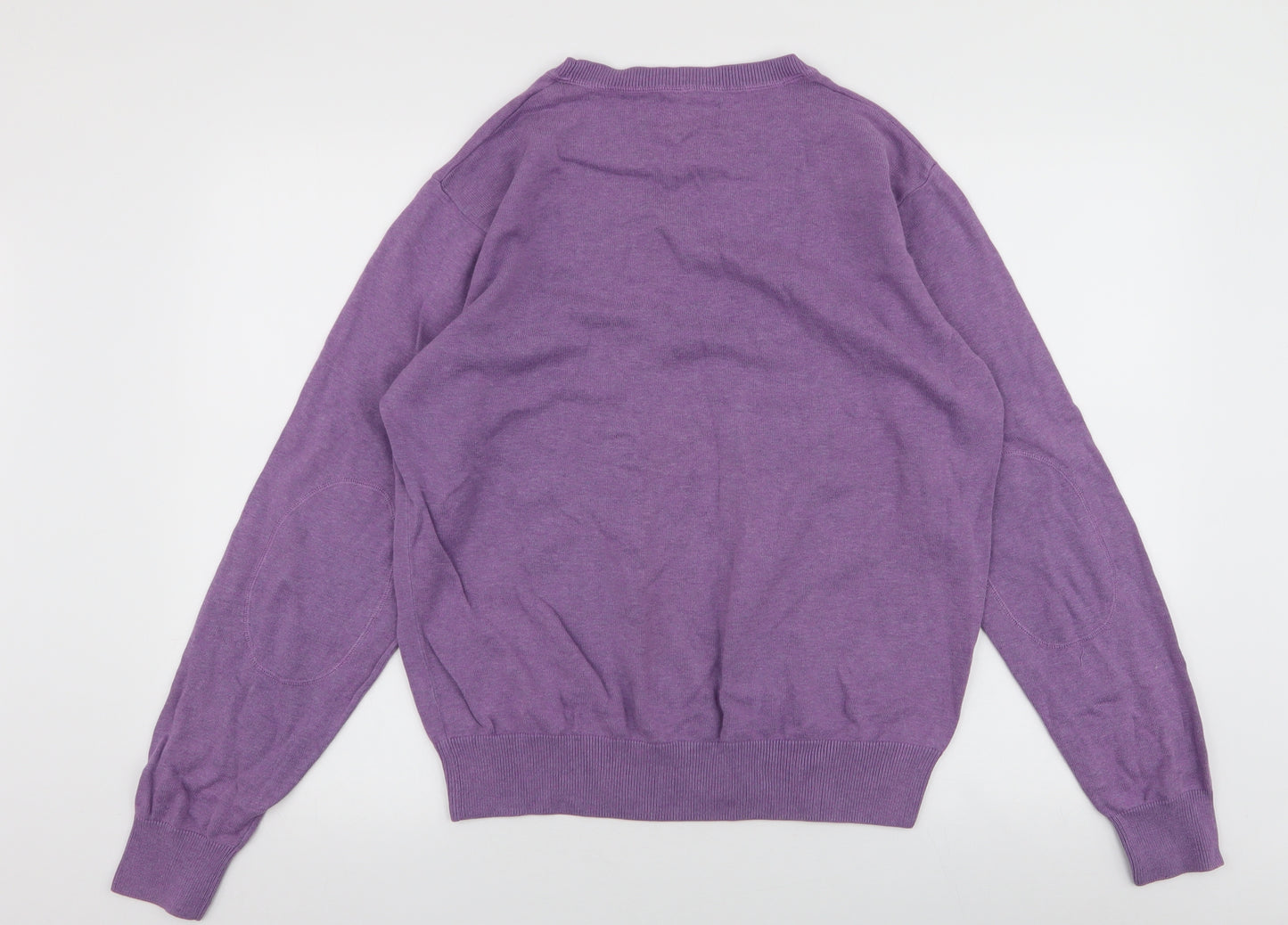 NEXT Mens Purple Round Neck  Cotton Pullover Jumper Size L