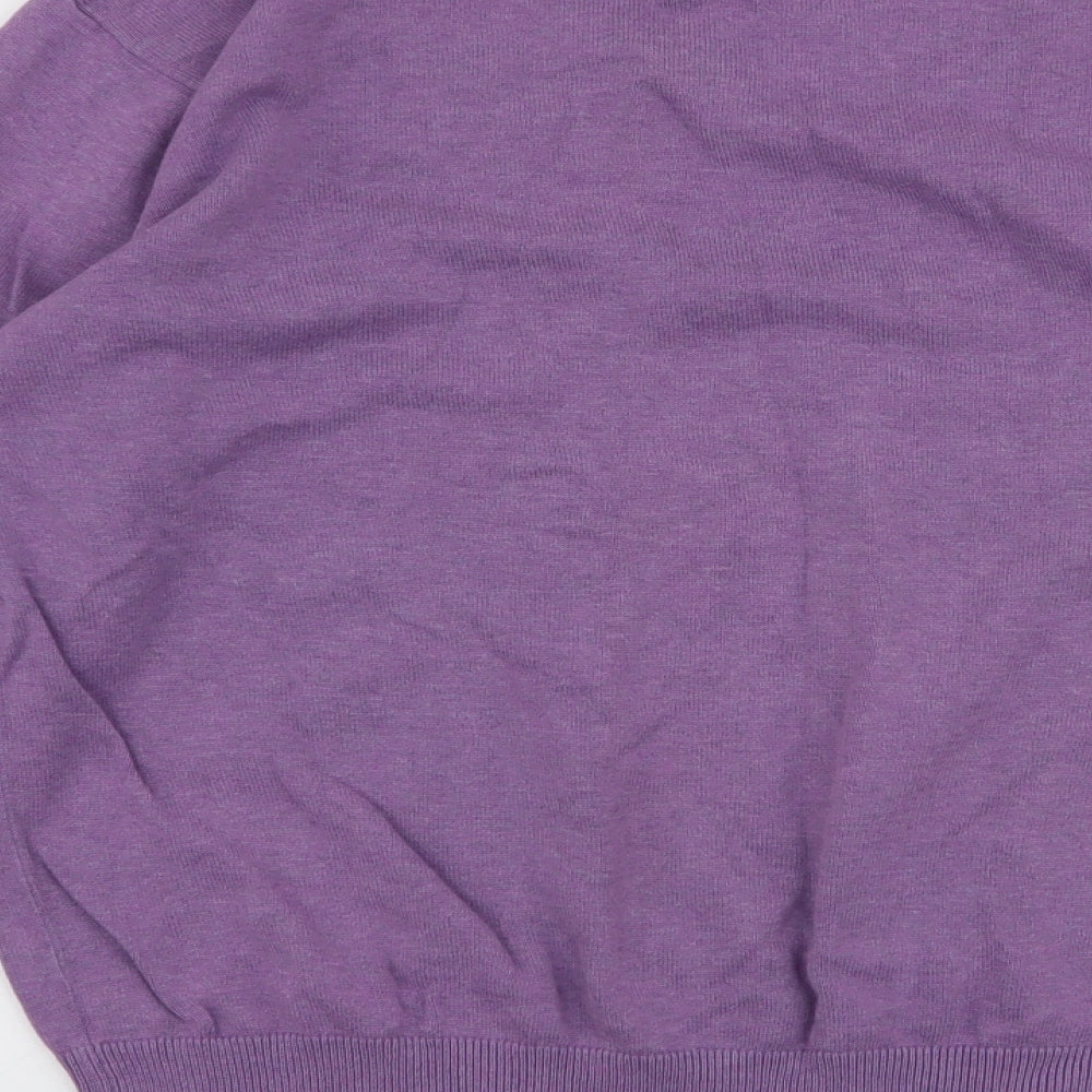 NEXT Mens Purple Round Neck  Cotton Pullover Jumper Size L