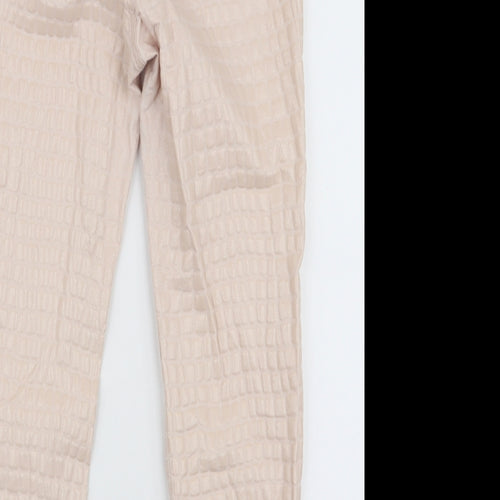 Topshop Womens Ivory  Cotton Mom Jeans Size 26 L32 in Slim Zip