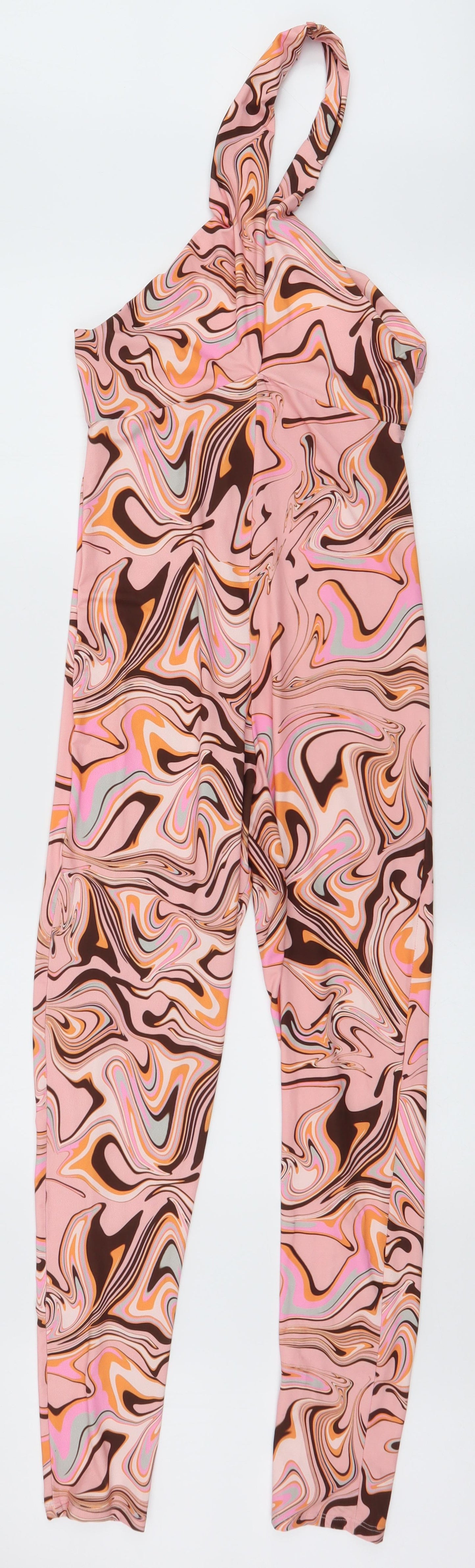 Zara Womens Multicoloured Tie Dye Polyester Jumpsuit One-Piece Size S L28 in Pullover
