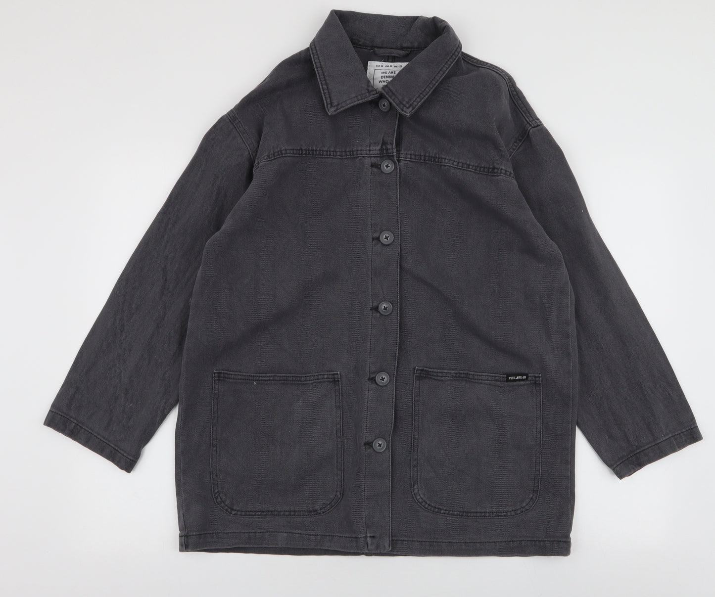 Pull & Bear Mens Grey   Jacket  Size M  Button