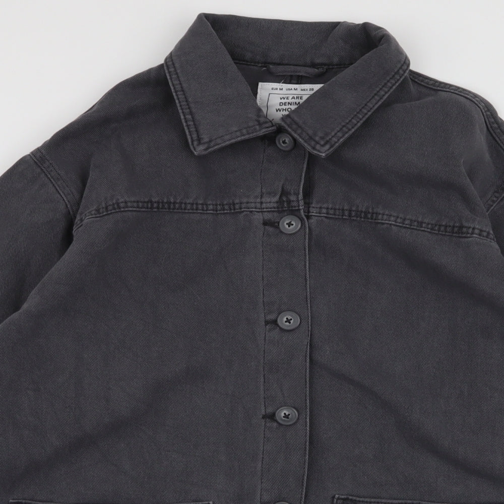 Pull & Bear Mens Grey   Jacket  Size M  Button